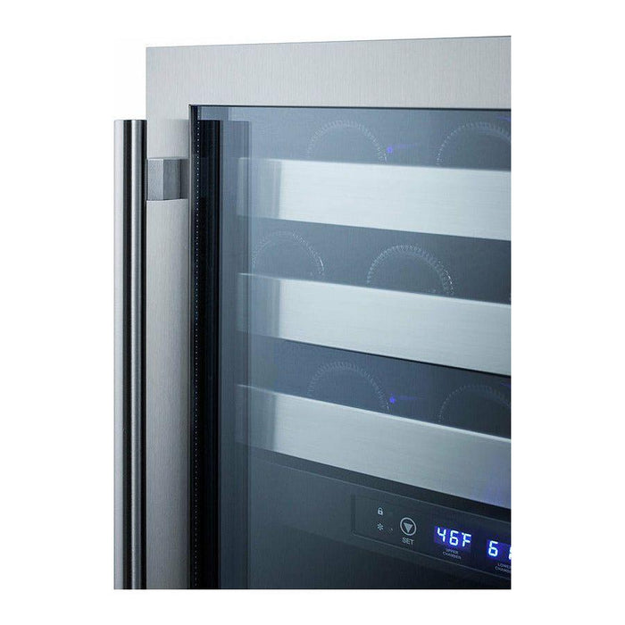 Summit 24 in. Wide, 46 Bottle Capacity Free Standing Wine Cooler with Full Extension Shelving - ALWC532