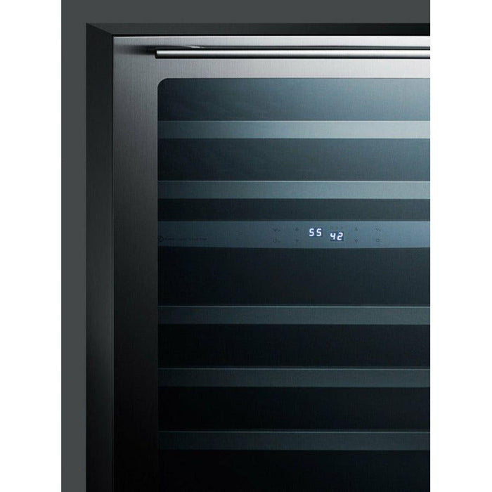 Summit 24 in. Wide 46 Bottle Dual Zone Stainless Steel Built-In Wine Refrigerator - CL24WC2