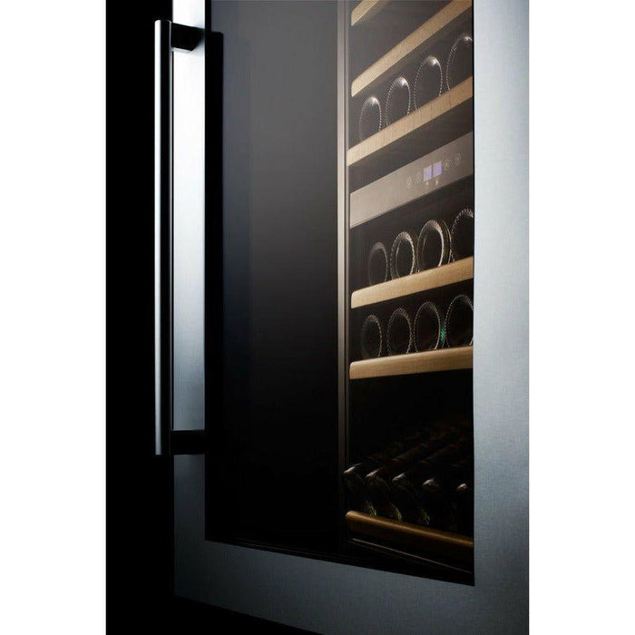 Summit 24 in. Wide 51 Bottle Integrated Wine Cellar With Lock, 6 Extension Wine Racks, Digital Control, LED Light, Compressor Cooling, ETL Approved - VC60D