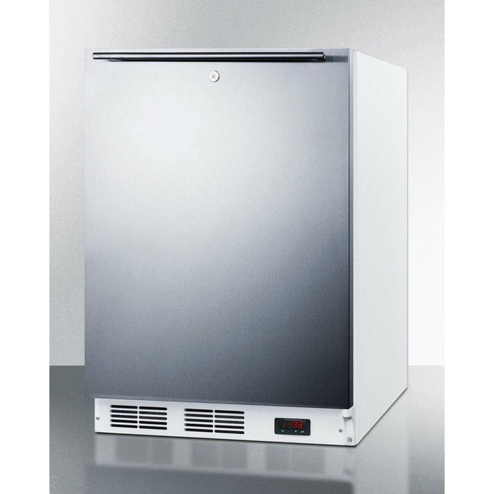 Summit 24 In. Wide All-Freezer, ADA Compliant with 3.5 cu. ft. Capacity, Right Hinge, Manual Defrost, ADA Compliant, Approved for Medical Use - VT65MLSS