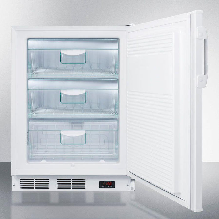 Summit 24 In. Wide All-Freezer, with 3.5 cu. ft. Capacity, Right Hinge, Manual Defrost, ADA Compliant, Approved for Medical Use - VT65MLADA