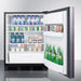 Summit 24 in. Wide Black Cabinet All-refrigerator with ADA - FF6BKBI7IFADA