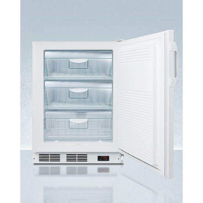 Summit 24 in. Wide Built-In All-Freezer, ADA Compliant with 3.5 cu. ft. Capacity, Field Reversible Doors, Right Hinge, Manual Defrost - VT65MLBIADAGP