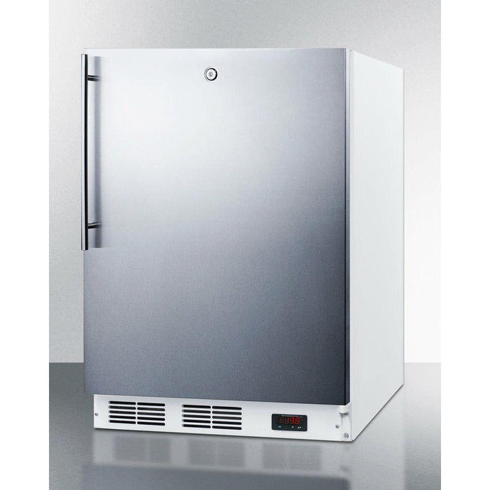 Summit 24 In. Wide Built-In All-Freezer, ADA Compliant with 3.5 cu. ft. Capacity, Right Hinge, Manual Defrost, ADA Compliant, Approved for Medical Use - VT65MLBISS