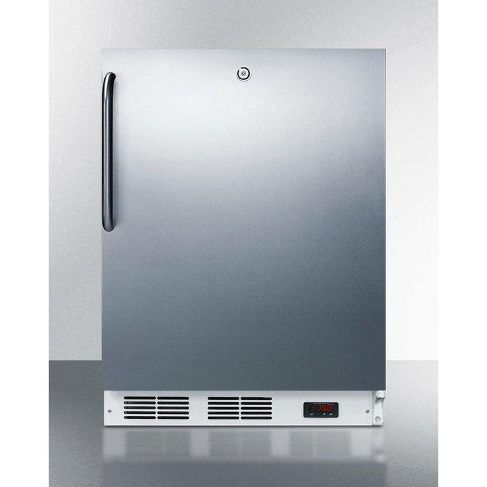 Summit 24 In. Wide Built-In All-Freezer, ADA Compliant with 3.5 cu. ft. Capacity, Right Hinge, Manual Defrost, ADA Compliant, Approved for Medical Use - VT65MLCSSADA