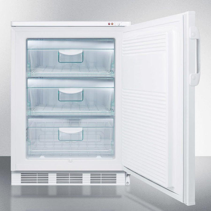 Summit 24 In. Wide Built-In All-Freezer (Panel Not Included) with 3.5 cu. ft. Capacity, Right Hinge, Manual Defrost, Approved for Medical Use, Adjustable Thermostat - VT65ML7BI