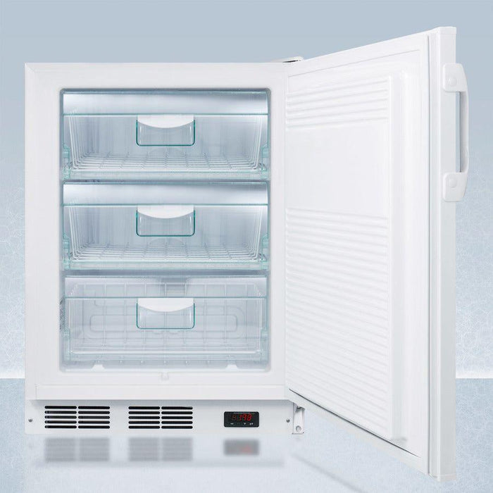 Summit 24 In. Wide Built-In All-Freezer with 3.2 cu. ft. Capacity, Right Hinge, Manual Defrost, ADA Compliant, Approved for Medical Use - VT65MLBIMEDADA