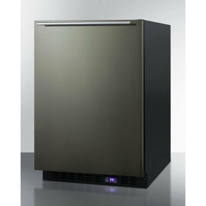 Summit 24 in. Wide Built-In All-Freezer With Icemaker, High-Temperature Alarm, Adjustable Chrome Shelves, Temperature Memory Function, Frost-Free, Open Door Alarm, Built-In Capable, Professional Handle, Fingerprint Resistant - SCFF53BX