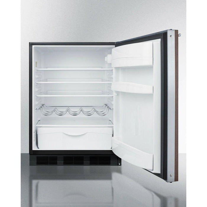 Summit 24 in. Wide Built-in All-refrigerator with Wood Panel Door - FF63BKBIWP1