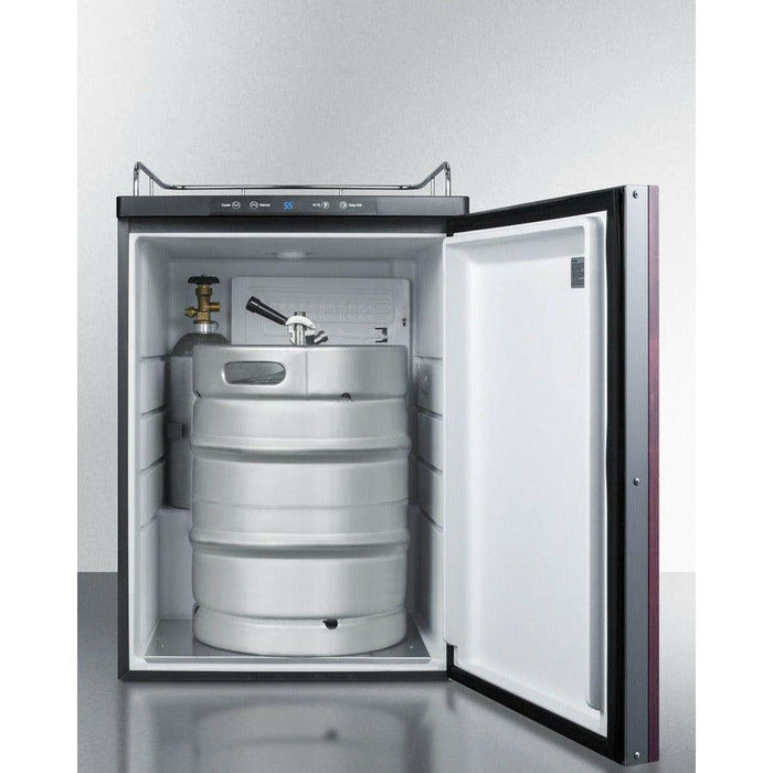 Summit 24 in. Wide Built-In Kegerator, Beer Dispenser with 5.6 cu. ft. Capacity, Deep Chill Function, Digital Thermostat, Automatic Defrost(Panel Not Included) - SBC635MBINK