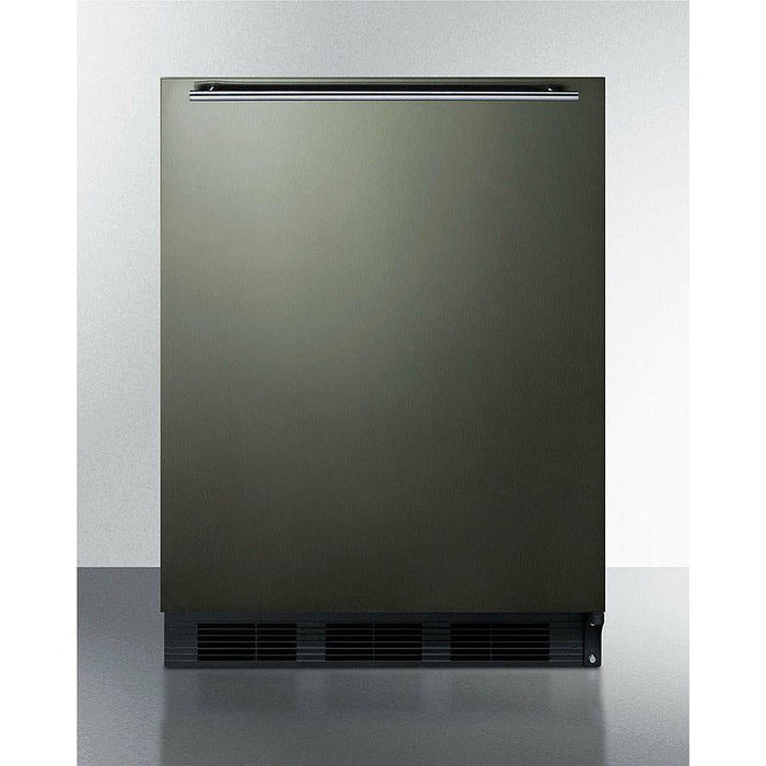 Summit 24 in. Wide Built-In Refrigerator-Freezer, ADA Compliant with 5.1 cu. ft. Capacity, 2 Glass Shelves, Crisper Drawer, Cycle Defrost, ADA Compliant, CFC Free, Wine Shelf, Slim undercounter dimensions - CT663BKBI