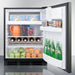 Summit 24 in. Wide Built-In Refrigerator-Freezer, ADA Compliant with 5.1 cu. ft. Capacity, 2 Glass Shelves, Crisper Drawer, Cycle Defrost, ADA Compliant, CFC Free, Wine Shelf, Slim undercounter dimensions - CT663BKBI