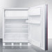 Summit 24 in. Wide Built-In Refrigerator-Freezer, ADA Compliant with 5.1 cu. ft. Capacity, 2 Wire Shelves, Right Hinge with Reversible Doors, with Door Lock, Crisper Drawer, Cycle Defrost, Adjustable Shelves, CFC Free - CT66LWBI