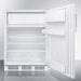 Summit 24 in. Wide Built-In Refrigerator-Freezer, ADA Compliant with 5.1 cu. ft. Capacity, 2 Wire Shelves, Right Hinge with Reversible Doors, with Door Lock, Crisper Drawer, Cycle Defrost, Adjustable Shelves, CFC Free - CT66LWBI