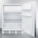 Summit 24 in. Wide Built-In Refrigerator-Freezer with 5.1 cu. ft. Capacity, 2 Glass Shelves, Crisper Drawer, Cycle Defrost, ADA Compliant, Adjustable Glass Shelves - CT661WBISSH