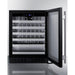 Summit 24 in. Wide Built-In Wine Cellar, ADA Compliant with 33 Bottle Capacity, Right Hinge, Glass Door, With Lock, 6 Extension Wine Racks, Digital Control, LED Light, Compressor Cooling, Factory Installed Lock, CFC Free, Sabbath Mode - ASDW2412