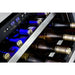 Summit 24 in. Wide Built-In Wine Cellar, ADA Compliant with 46 Bottle Capacity, Right Hinge, Glass Door, With Lock, 6 Extension Wine Racks, Digital Control, Compressor Cooling, ETL Approved, Digital Thermostat - SWC530BLBIST