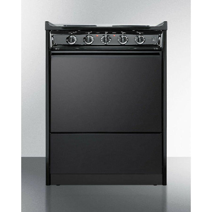 Summit 24 in. Wide Electric Coil Range with 4 Elements, 2.92 cu. ft. Total Oven Capacity, Storage Drawer, ADA Compliant, Storage Drawer - TEM610CR