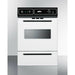 Summit 24 in. Wide Gas Wall Oven with Broiler Drawer, 2 Oven Racks, Timer, LP Convertible in White - WTM7212KW