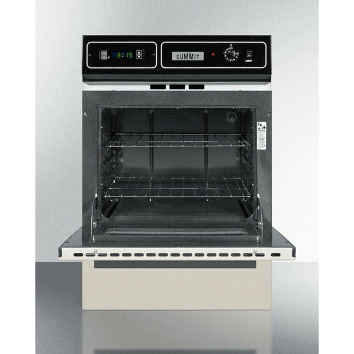 Summit 24 in. Wide Gas Wall Oven with Broiler Drawer, 2 Oven Racks, Timer - STM7212KW