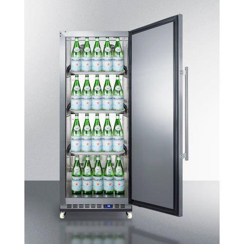 Summit 24 in. Wide Mini Reach-In All-Refrigerator with Dolly - FFAR121SSRI