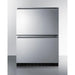 Summit 24 in. Wide Outdoor 2-Drawer Refrigerator-Freezer, ADA Compliant - ADRF244OS