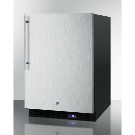 Summit 24 in. Wide Outdoor All-Freezer With Icemaker with 4.72 cu.ft. Capacity, Right Hinge, Frost Free Defrost, Ice Maker, Digital Thermostat, Factory Installed Lock - SPFF51OSSS