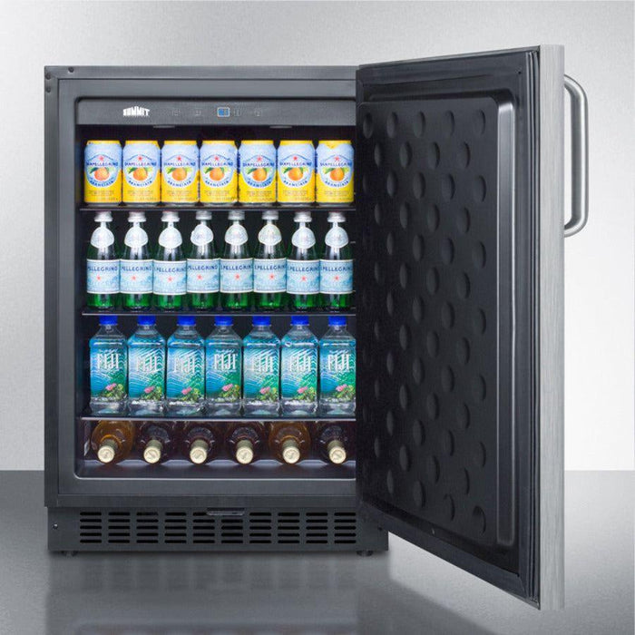 Summit 24 in. Wide Outdoor All-Refrigerator (Panel Not Included) with 4.6 cu.ft. Capacity, 3 Glass Shelves, Right Hinge, Frost Free Defrost Energy Star Certified, Adjustable Glass Shelves, Frost-Free Operation, Digital Thermostat, CFC Free - SPR627OS