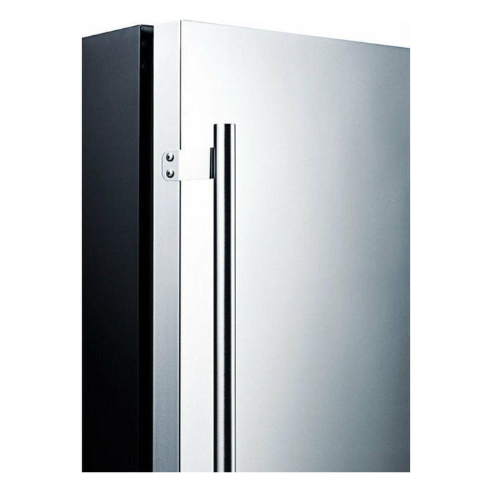 Summit 24 in. Wide Outdoor All-Refrigerator with 4.6 cu. ft. Capacity, 3 Glass Shelves, Right Hinge with Reversible Doors, with Door Lock, Frost Free Defrost Digital Thermostat, CFC Free - SPR627OS