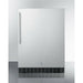 Summit 24 in. Wide Outdoor All-Refrigerator with 4.6 cu. ft. Capacity, 3 Glass Shelves, Right Hinge with Reversible Doors, with Door Lock, Frost Free Defrost Energy Star Certified - SPR627OSCSS