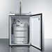 Summit 24 in. Wide Outdoor Kegerator Beer Dispenser with 1 Half-Barrel Capacity, Digital Thermostat, Automatic Defrost - SBC635MOS