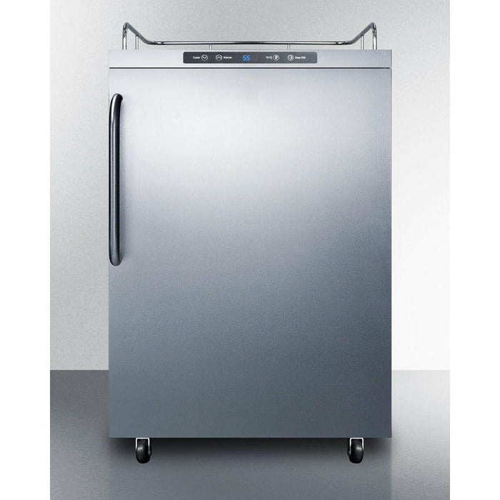 Summit 24 in. Wide Outdoor Kegerator with 5.6 cu. ft. Capacity, Automatic Defrost, Digital Thermostat - SBC635MOS7NK