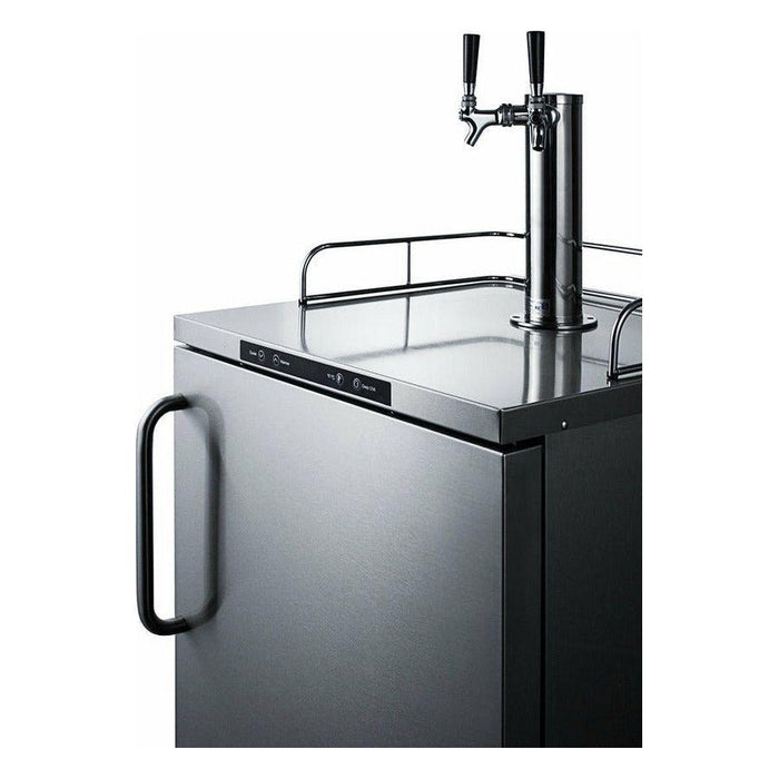 Summit 24 in. Wide Outdoor Kegerator with 5.6 cu. ft. Capacity, Dual Tap System, Digital Thermostat - SBC635MOS7