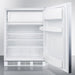 Summit 24 in. Wide Refrigerator-Freezer with 5.1 cu. ft. Capacity, 2 Glass Shelves, Crisper Drawer, Cycle Defrost, Adjustable Glass Shelves, Adjustable Thermostat - CT661WSSH