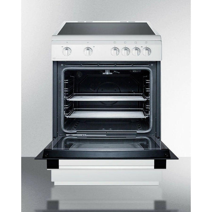 Summit 24 in. Wide Smooth Top Electric Range - CLRE24WH