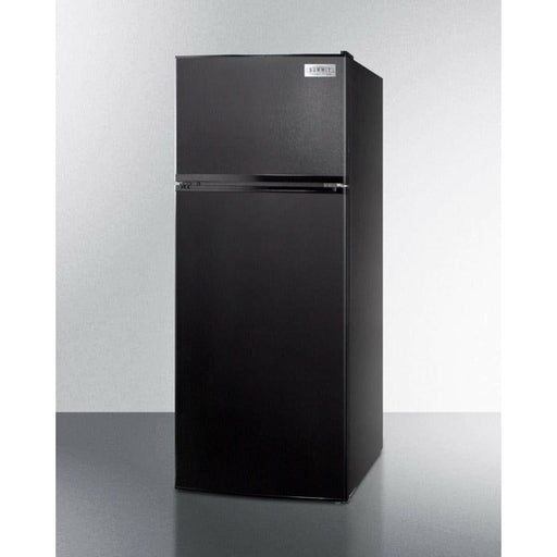 Summit 24 In. Wide Top Mount Refrigerator-Freezer 10.3 Cu. ft. Black - FF1119B