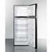 Summit 24 In. Wide Top Mount Refrigerator-Freezer 10.3 Cu. ft. Black - FF1119B