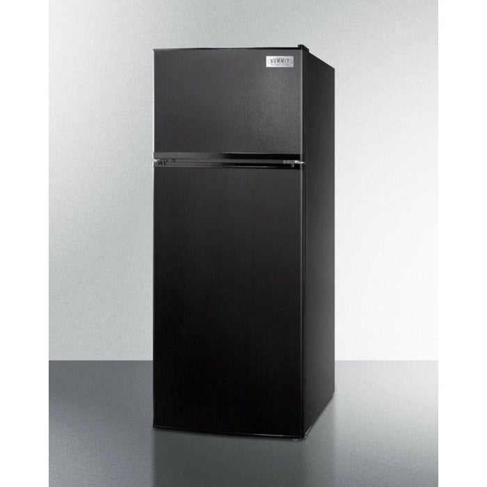 Summit 24 In. Wide Top Mount Refrigerator-Freezer With Icemaker 10.3 Cu. ft. Black Top - FF1119BIM