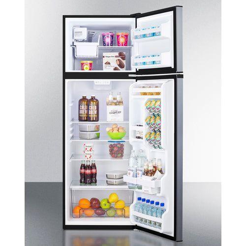 Summit 24 in. Wide Top Mount Refrigerator-Freezer With Icemaker - FF1293SSIM