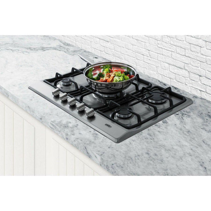 Summit 27 in. Gas Cooktop Built in 5 Sealed Burners - GC527