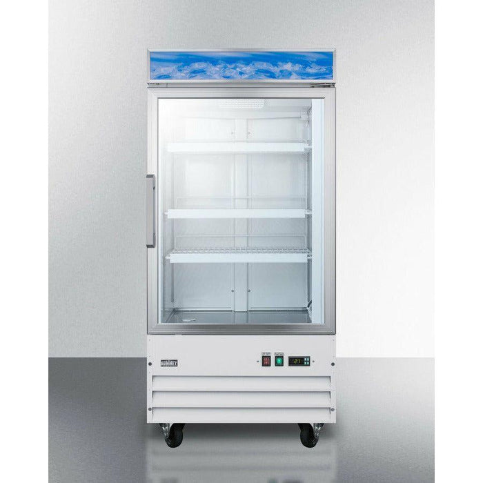 Summit 27 in. Wide Upright All-Freezer with 9 cu. ft. Capacity, Digital Thermostat, Self-Closing Door, Casters, Professional Handle - SCFU1211