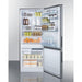 Summit 28 in. Wide Bottom Freezer Refrigerator - FFBF279SS