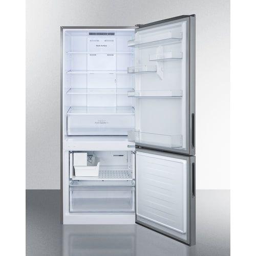 Summit 28 in. Wide Built-In Bottom Freezer Refrigerator - FFBF279SSBI