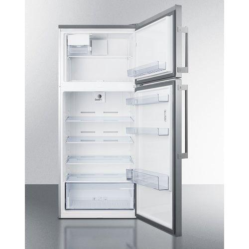 Summit 28 in. Wide Top Mount Refrigerator-Freezer With Icemaker - FF1512SSIM