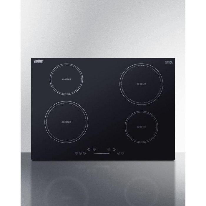 Summit 30 in. Wide 208-240V 4-Zone Induction Cooktop with 4 Elements, Hot Surface Indicator, ADA Compliant, Induction Technology, Child Lock, Safety Shut-Off Control - SINC4B301B