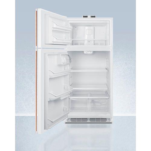 Summit 30 in. Wide Break Room Refrigerator-Freezer with Antimicrobial Pure Copper Handle - BKRF18WCP