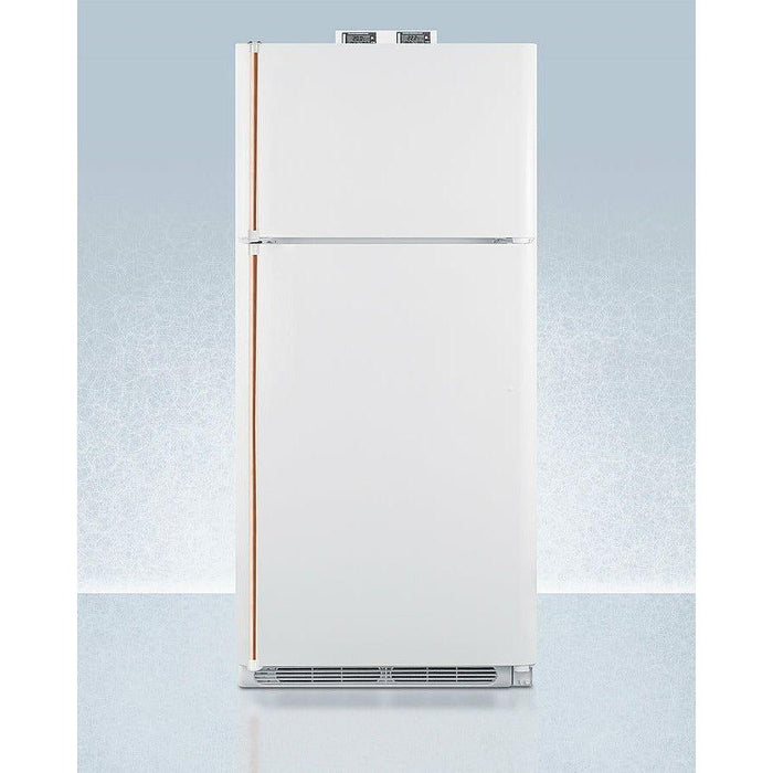 Summit 30 in. Wide Break Room Refrigerator-Freezer with Antimicrobial Pure Copper Handle - BKRF18WCP