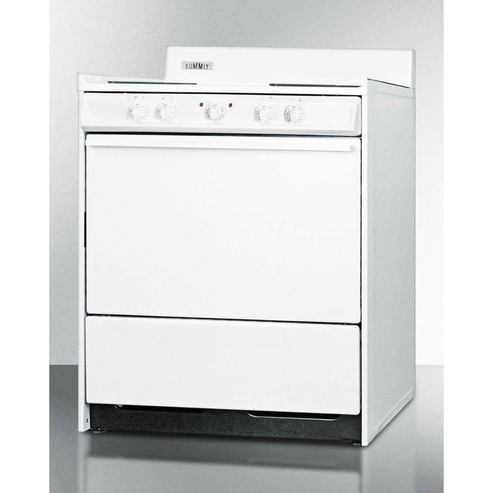 Summit 30 in. Wide Electric Coil Top Range with 4 Coil Elements, 3.7 cu. ft. Total Oven Capacity, Storage Drawer, ADA Compliant - WEM210