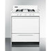 Summit 30 in. Wide Gas Range with Natural Gas, 4 Open Burners, 3.7 cu. ft. Total Oven Capacity, Broiler Drawer, in White - WNM210