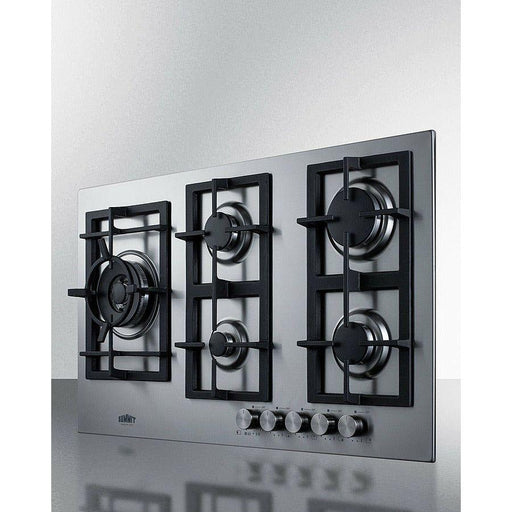 Summit 34 in. 5-Burner Propane Gas Cooktop Stainless Steel - GCJ536SSLP